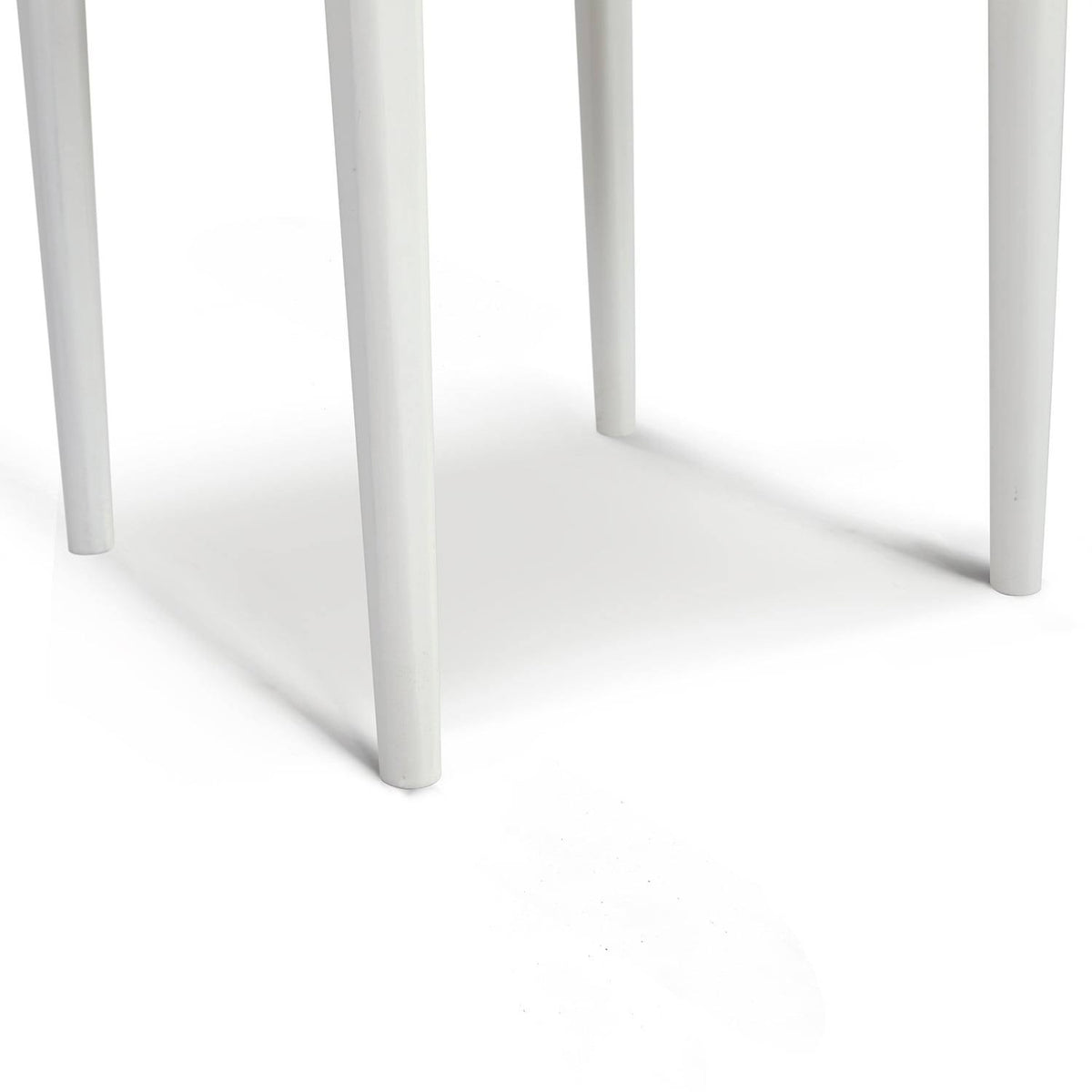 Square Italian Carrara White Marble Side Table with Legs - Tan K2163