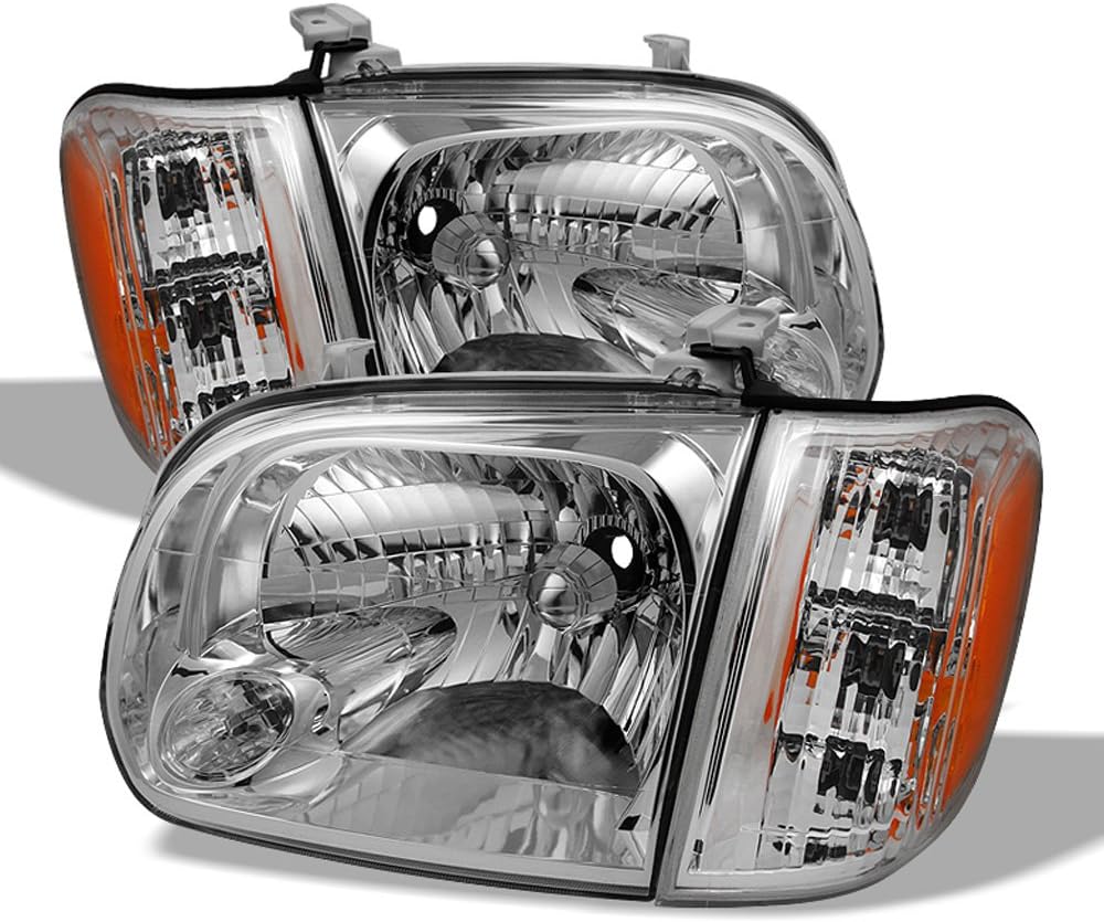For 2005-2006 Toyota Tundra 05-07 Sequoia Headlights Headlamps w/Corner Lamps Set Left+Right Y242