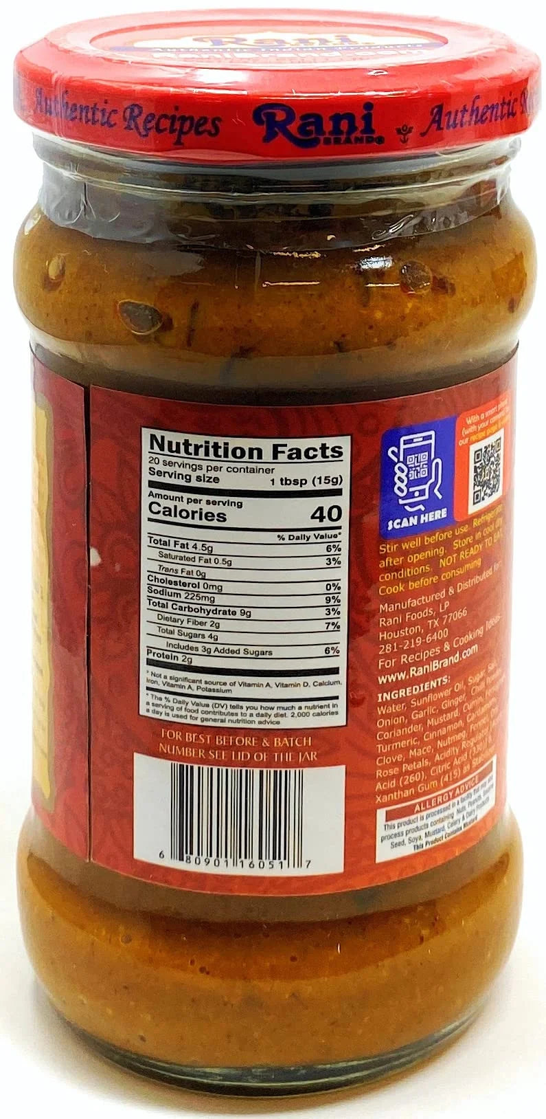 Biryani Masala Curry Paste 10.5oz Glass Jar, Pack of 5+1 P9331
