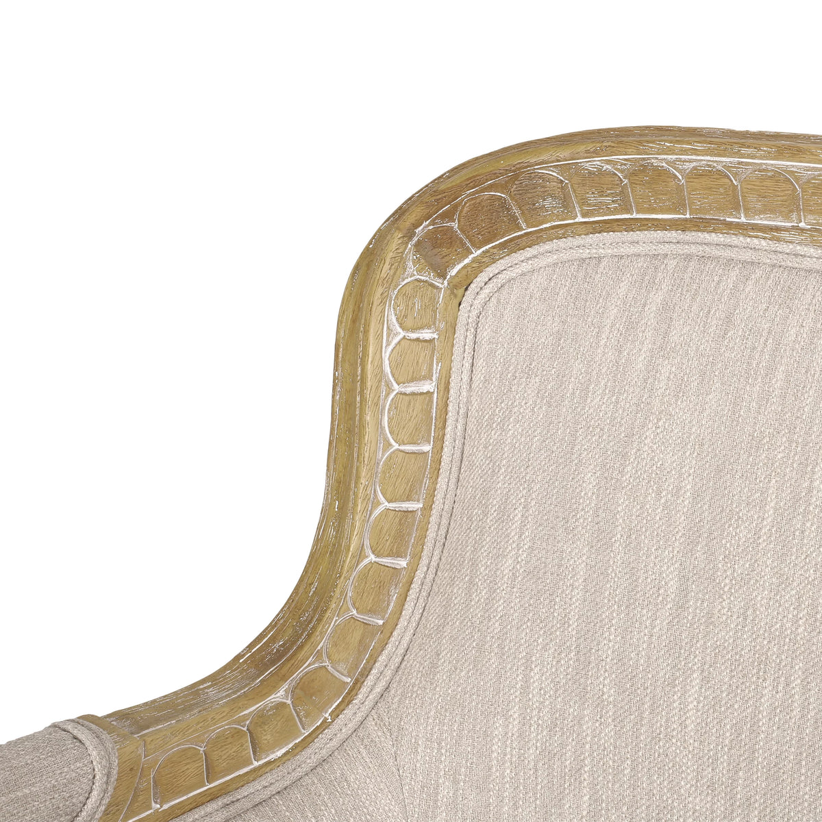 French Country Fabric Upholstered Loveseat I88316