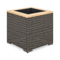 Rattan Outdoor Planter in Brown M1616