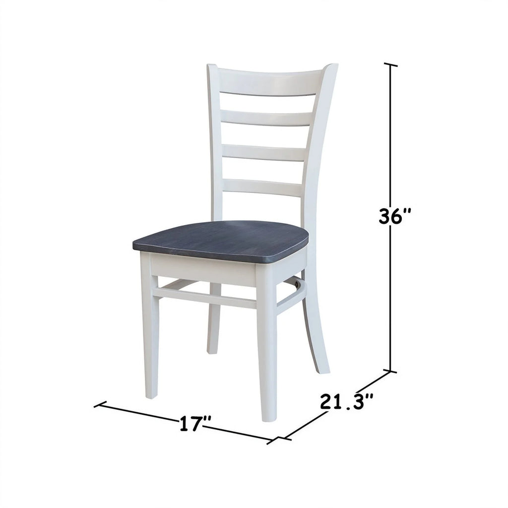 Round Wood Pedestal Dining Table with 4 Chairs H88857