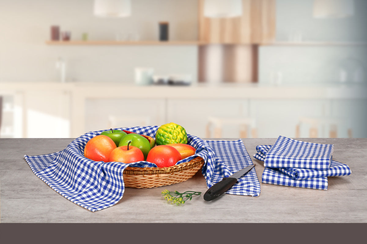 12 Pack Blue Cotton Kitchen Towel F36146