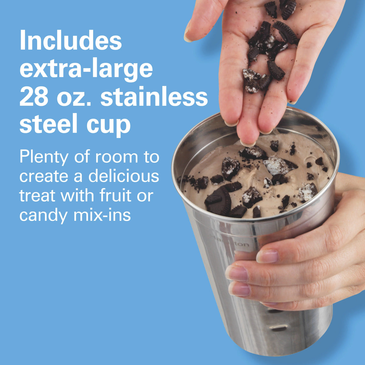 Chrome Drink Mixer and Milk Shake Maker, 2 Speeds, 28 oz Cup M798