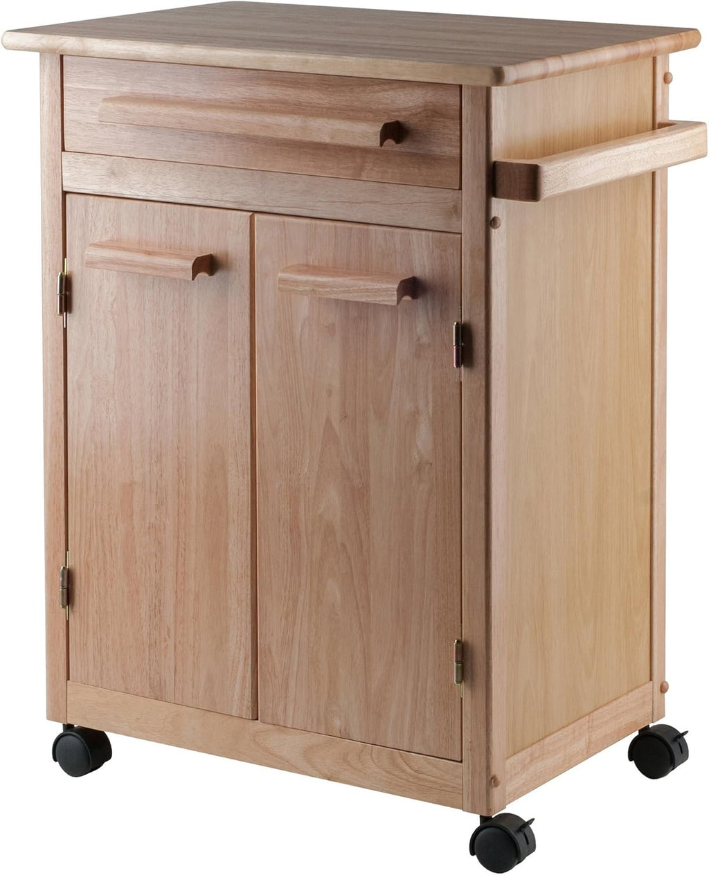 Natural Wood Single Drawer Kitchen Cabinet Storage Cart G952