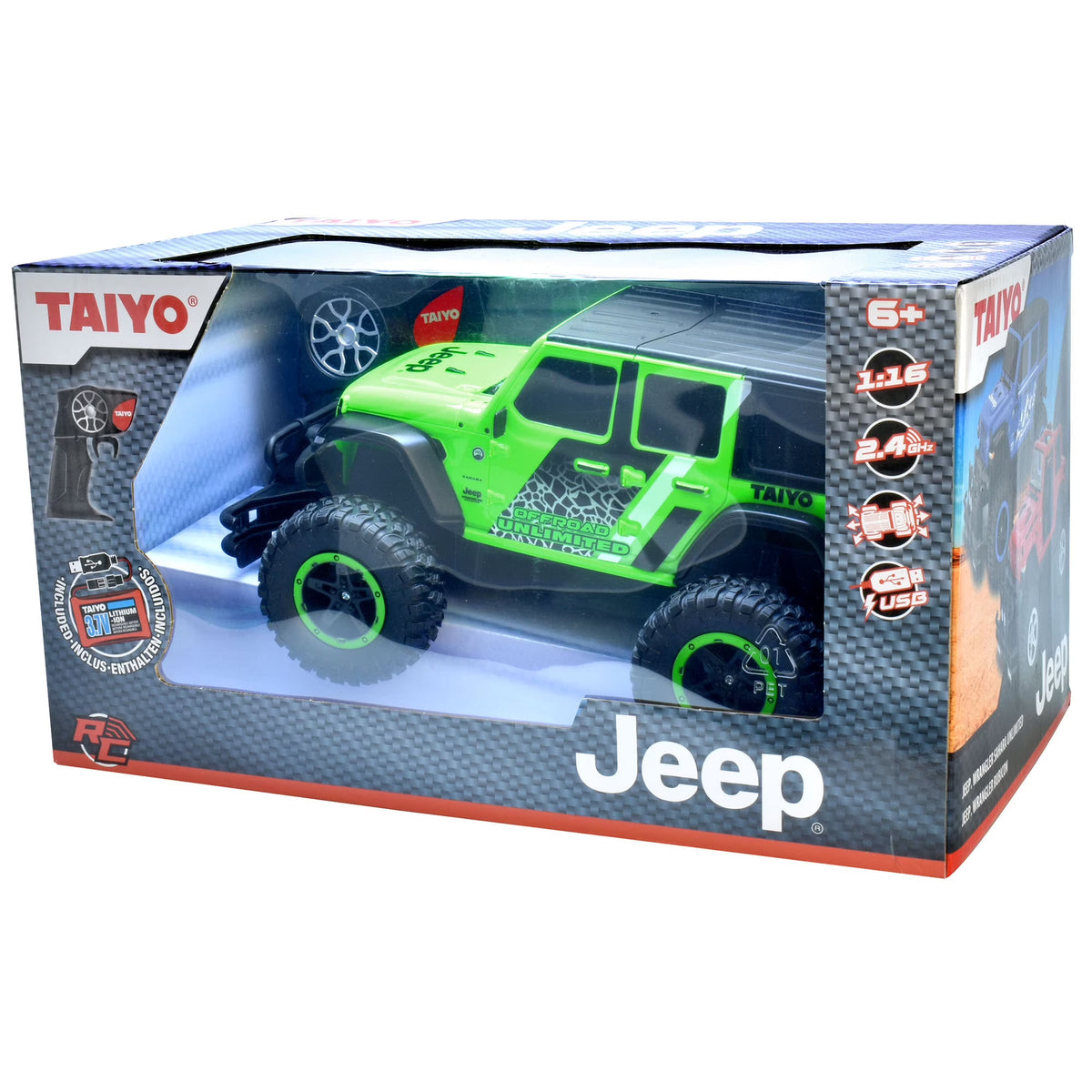 1:16 Scale R/C Jeep Wrangler Sahara Unlimited in Green U220