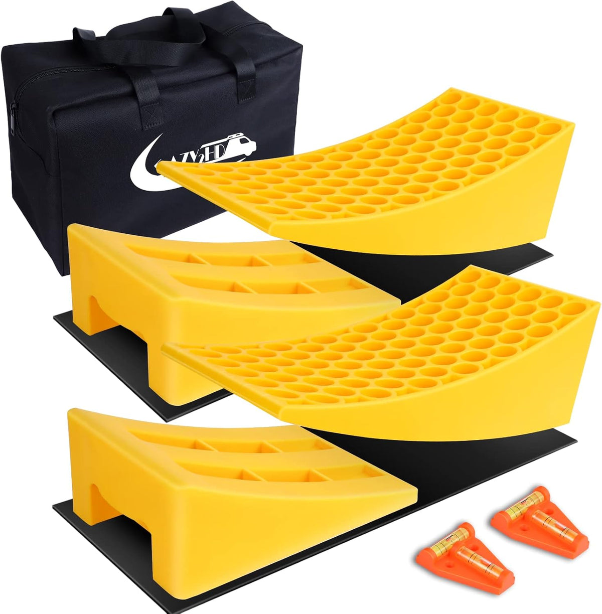 2 Pack Camper Leveler with Chocks and Rubber Grip Mats H329