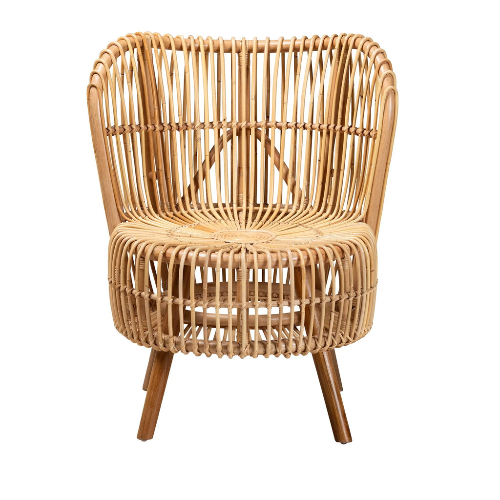 Natural Rattan Wide Seat Lounge Chair P25787