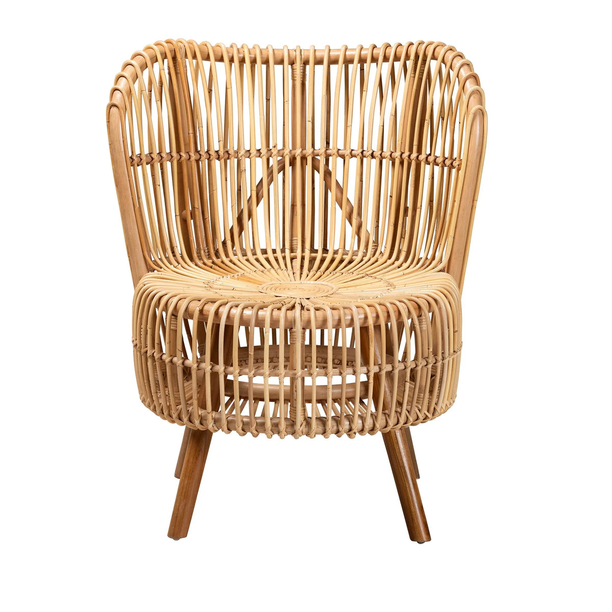Natural Rattan Wide Seat Lounge Chair P25787