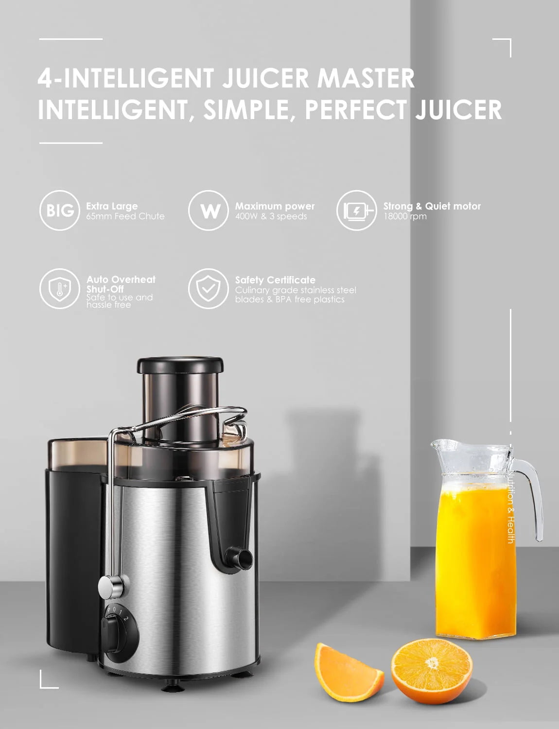 Centrifugal Juicer Machine with 3” Feed Chute Stainless Steel O263217