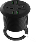 3 inch Desk USB C Power Grommet, 2 Outlets, 3 USB, Pack of 2 M51413