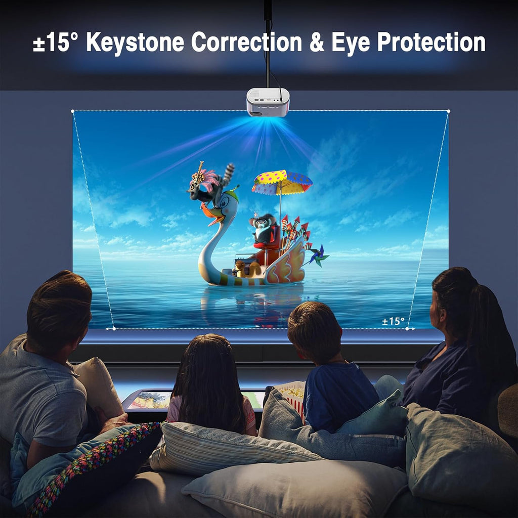 1080P Full HD Supported Mini Projector with 50% Zoom H28234
