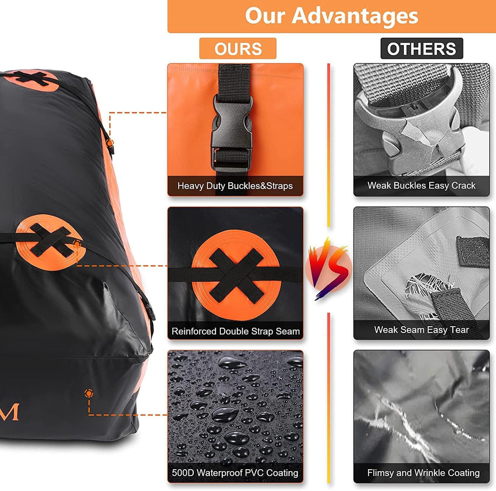 15 and 20 Cubic Feet Waterproof Rooftop Cargo Carrier Bag V776644
