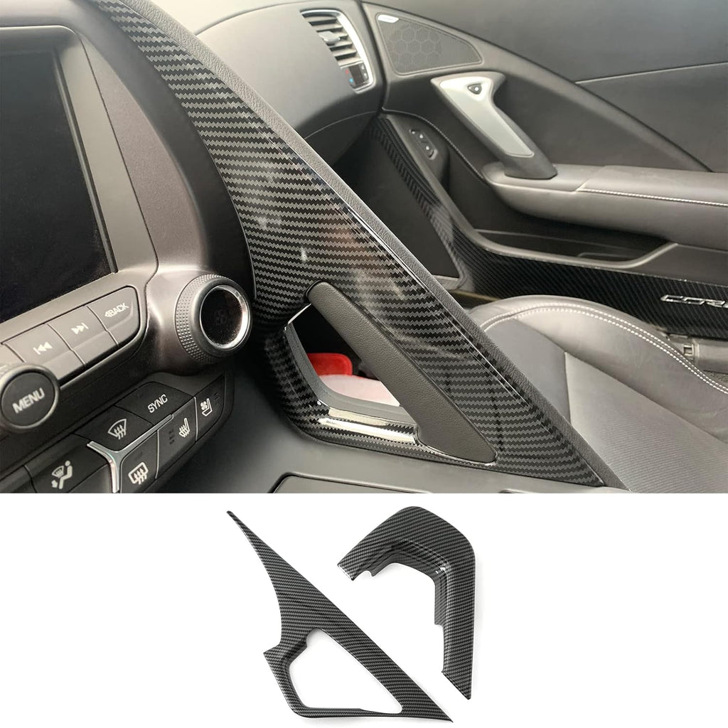 Carbon Fiber Central Control Armrest Cover Trim for 2014-2019 Chevrolet Corvette C7 X495483