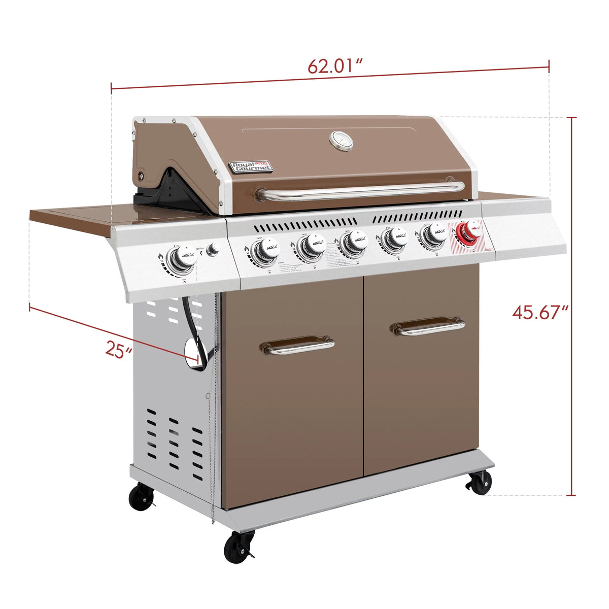 6-Burner Gas Grill with Sear Burner and Side Burner L76493