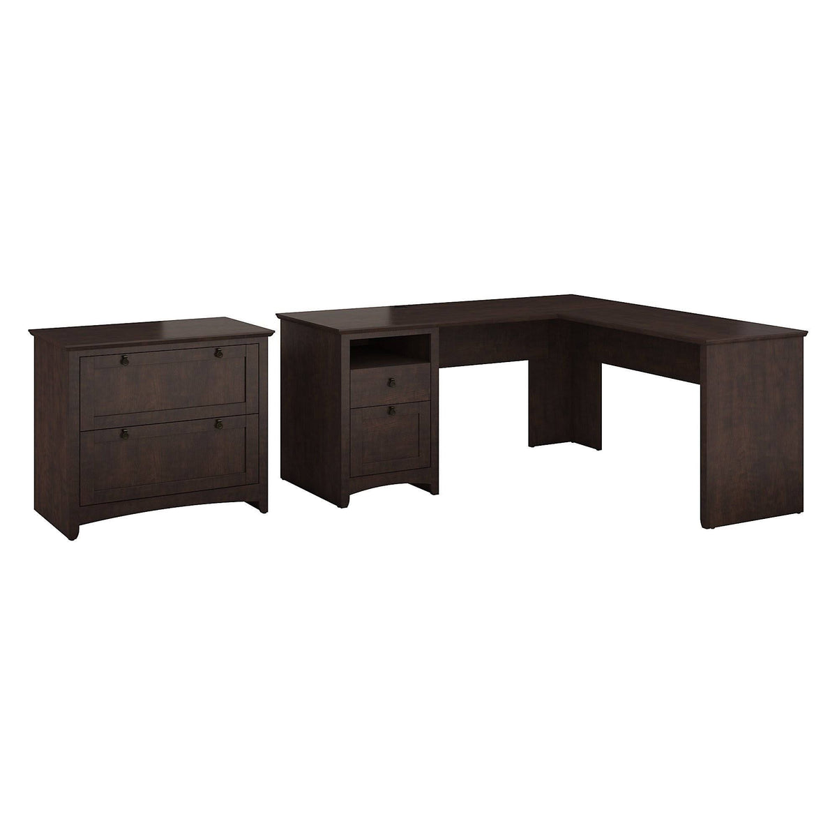 L Shaped Desk with Lateral File Cabinet B592844
