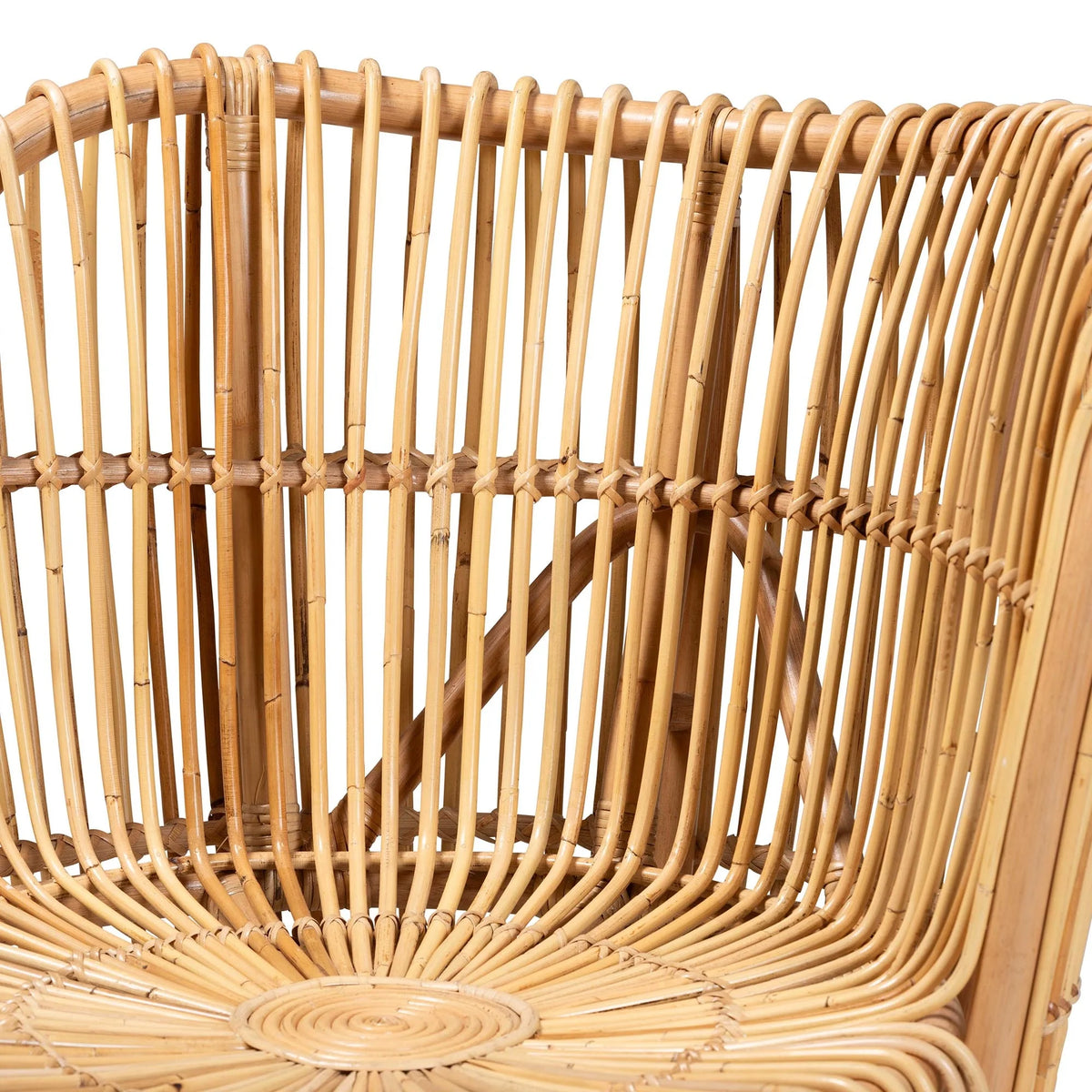 Natural Rattan Wide Seat Lounge Chair P25787