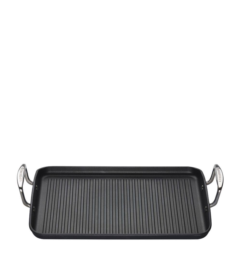 Black Ribbed Rectangular Grill (35cm) H993868