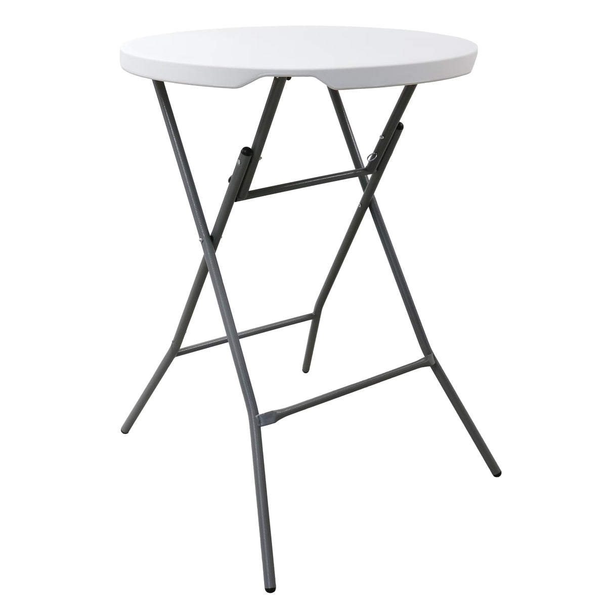 31 Inch Plastic Round Folding Bar Table in White C236471