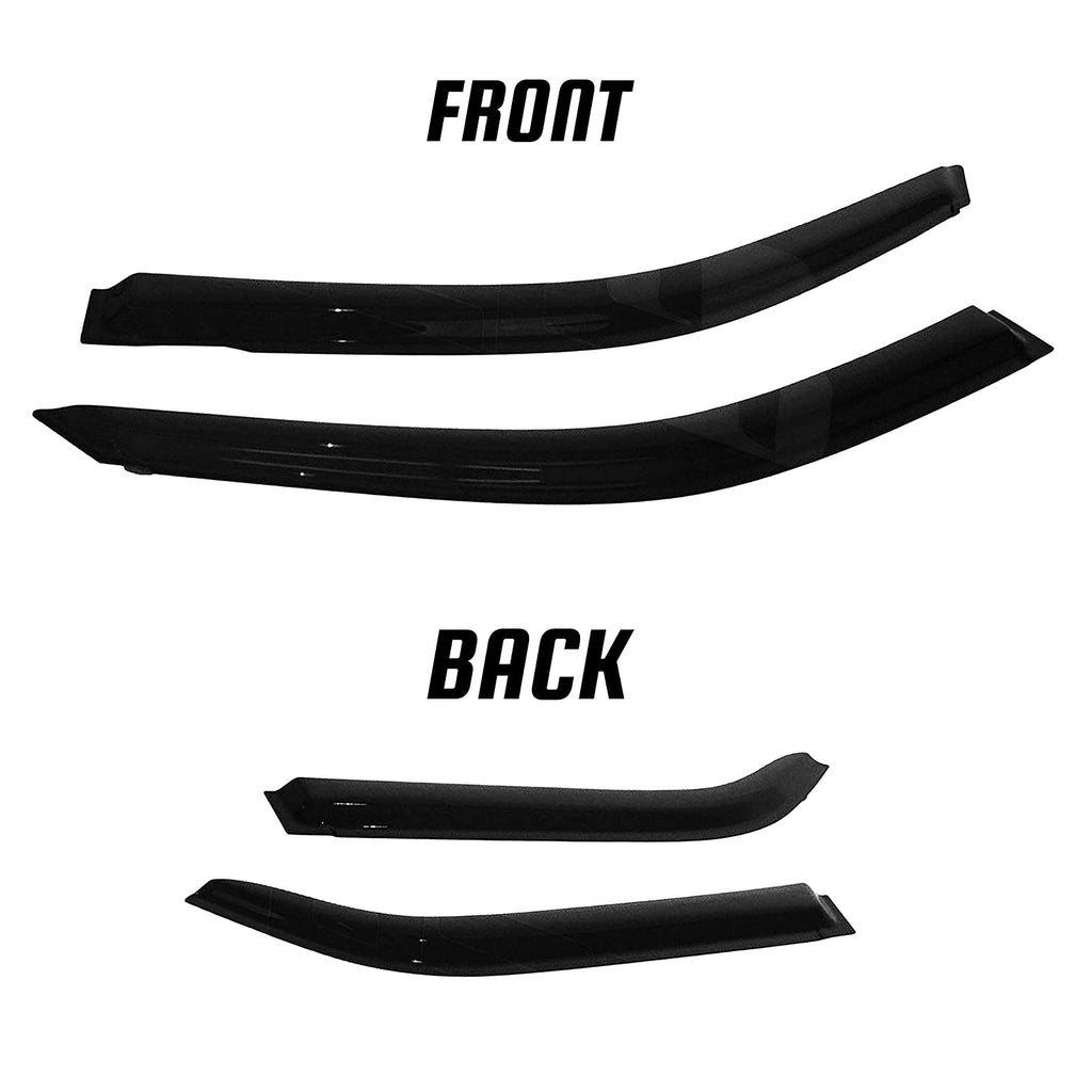 Dark Smoke Acrylic Side Window Deflector Strip, Set of 4 M759507