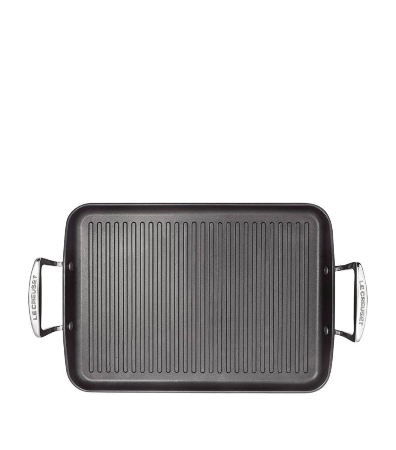 Black Ribbed Rectangular Grill (35cm) H993868