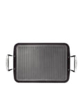 Black Ribbed Rectangular Grill (35cm) H993868