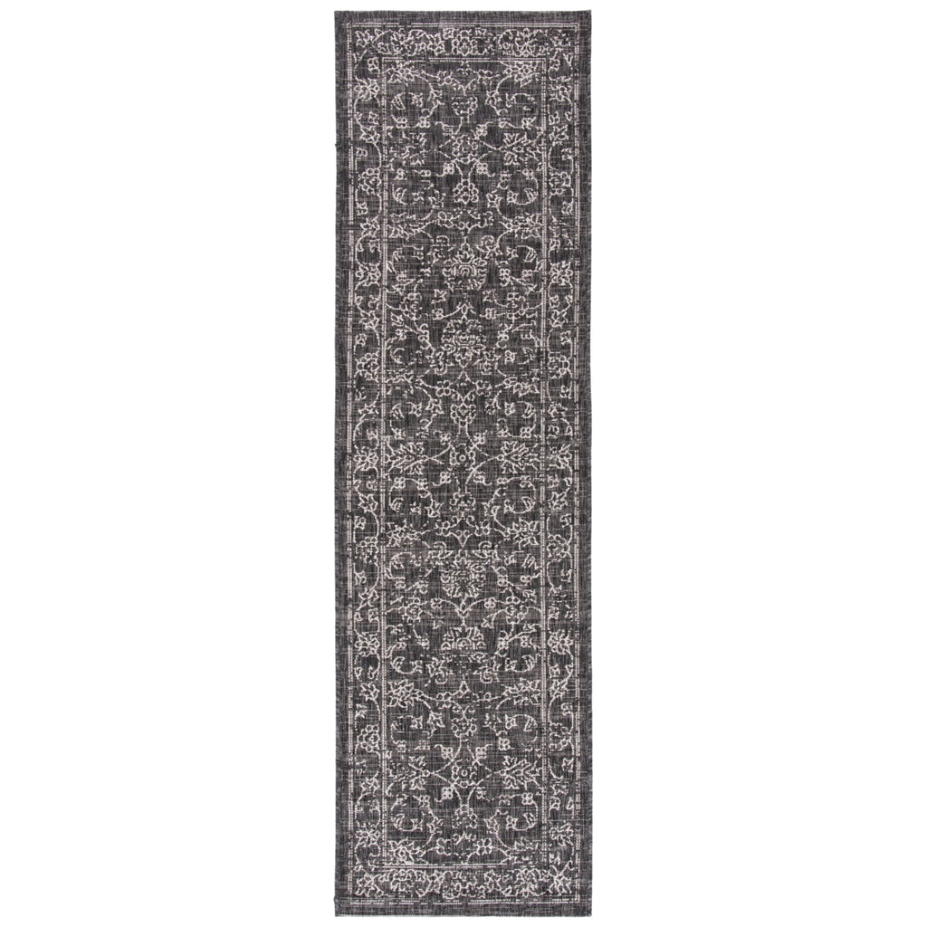 Black Ivory Round Indoor/Outdoor Area Rug J310