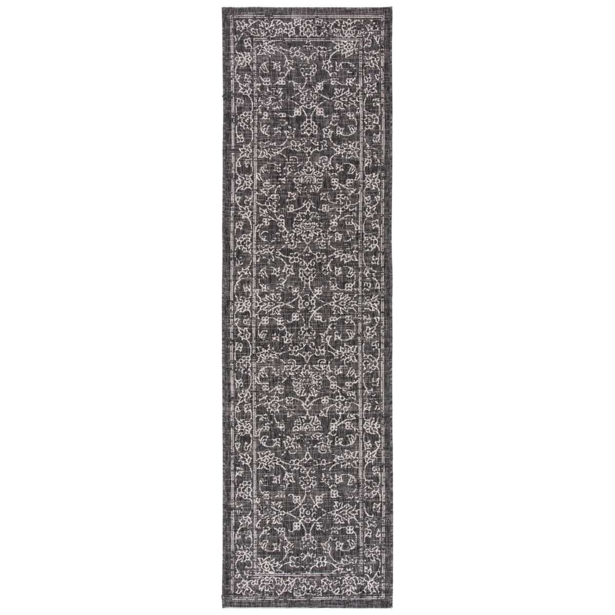 Black Ivory Round Indoor/Outdoor Area Rug J310