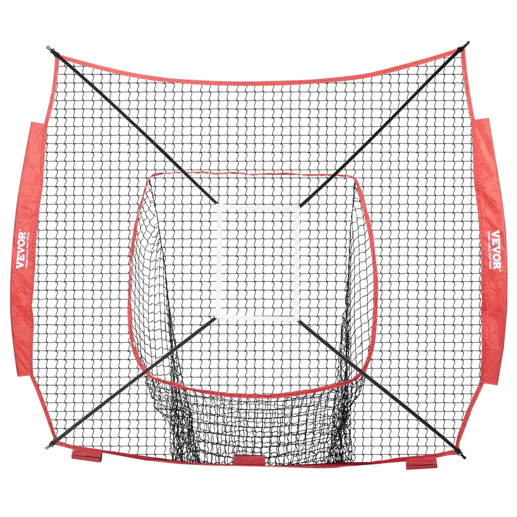 7x7 ft Baseball Softball Practice Net Hitting Batting Training Strike Zone A435