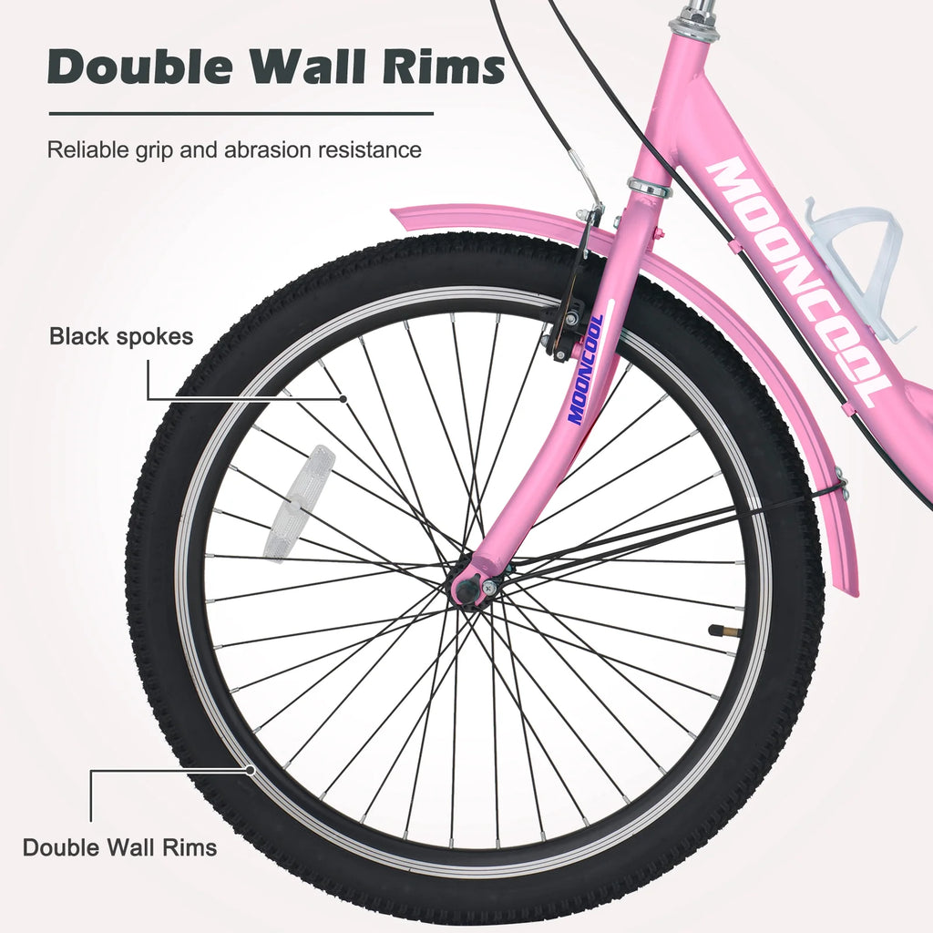 24 inch 3 Wheel Single Speed Adult Tricycle with Shopping Basket E347