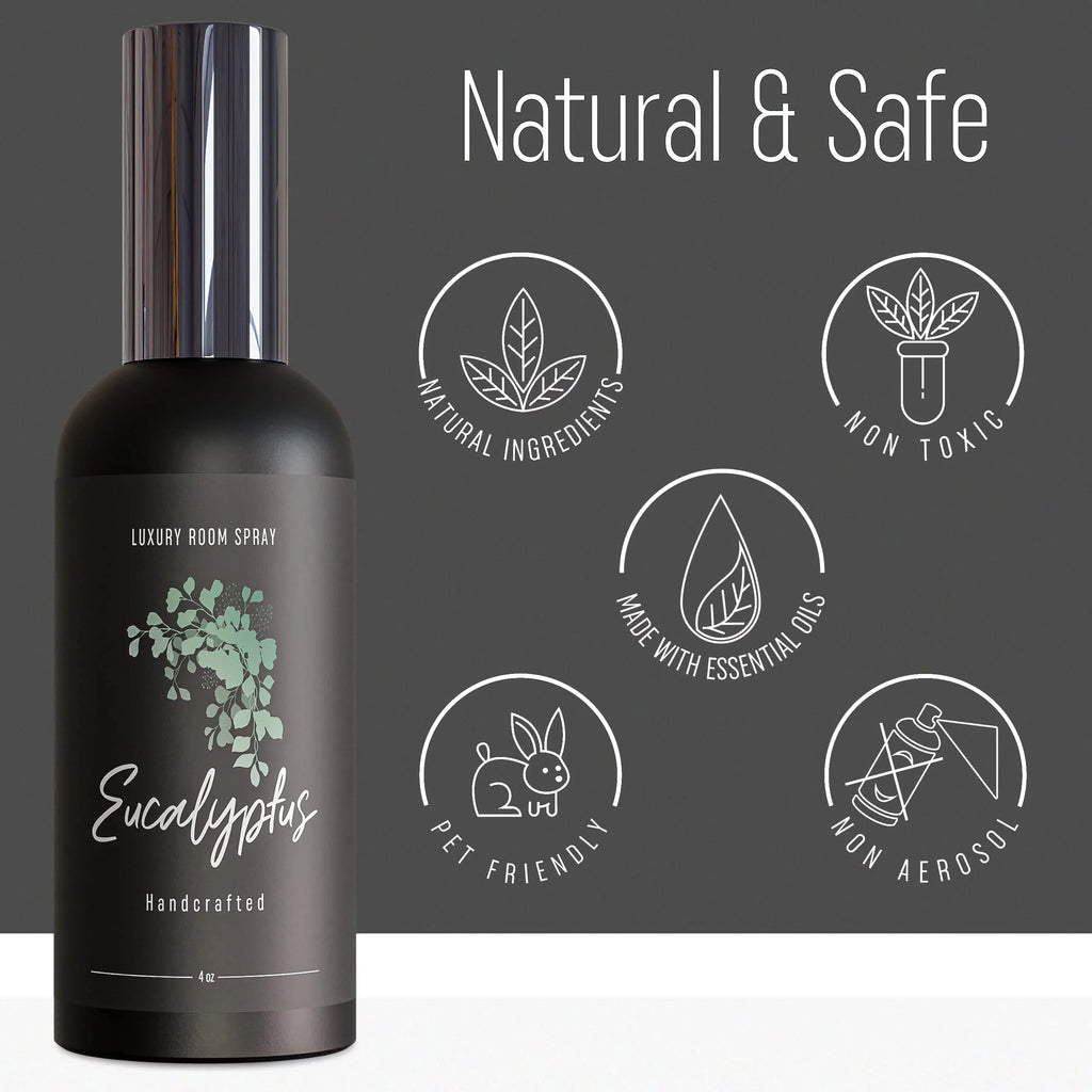 Room Spray Air Freshener Spray Essential Oil Mist (Eucalyptus, 4oz) S821