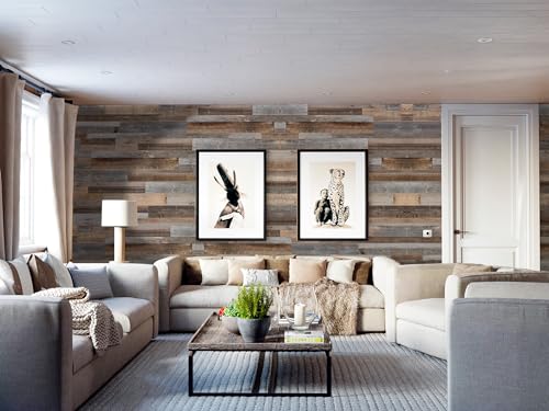 42 Rustic Wall Panels Brown (30 sq. ft) S463