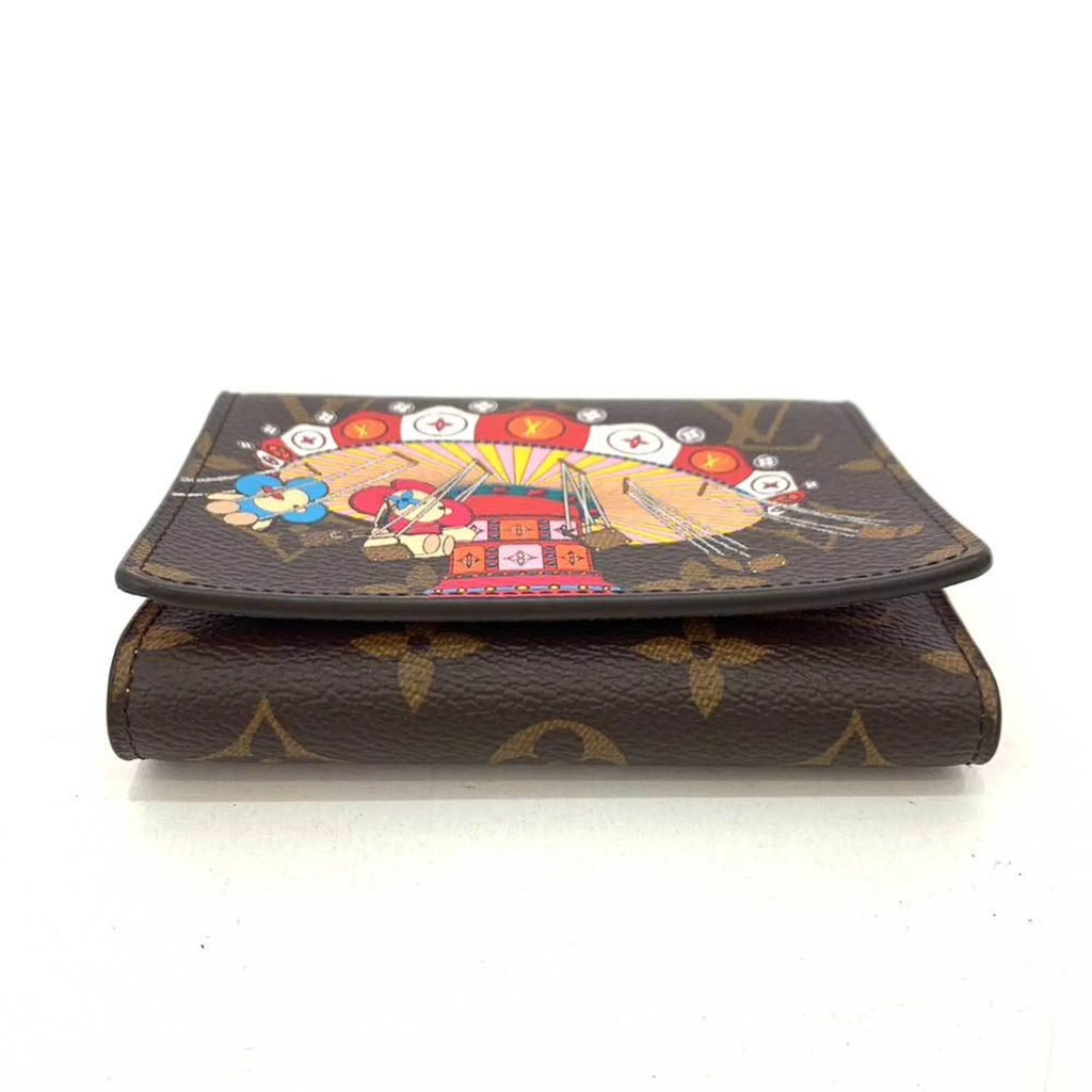 Pre-Owned Multicolor Brown Trifold Wallet H3770