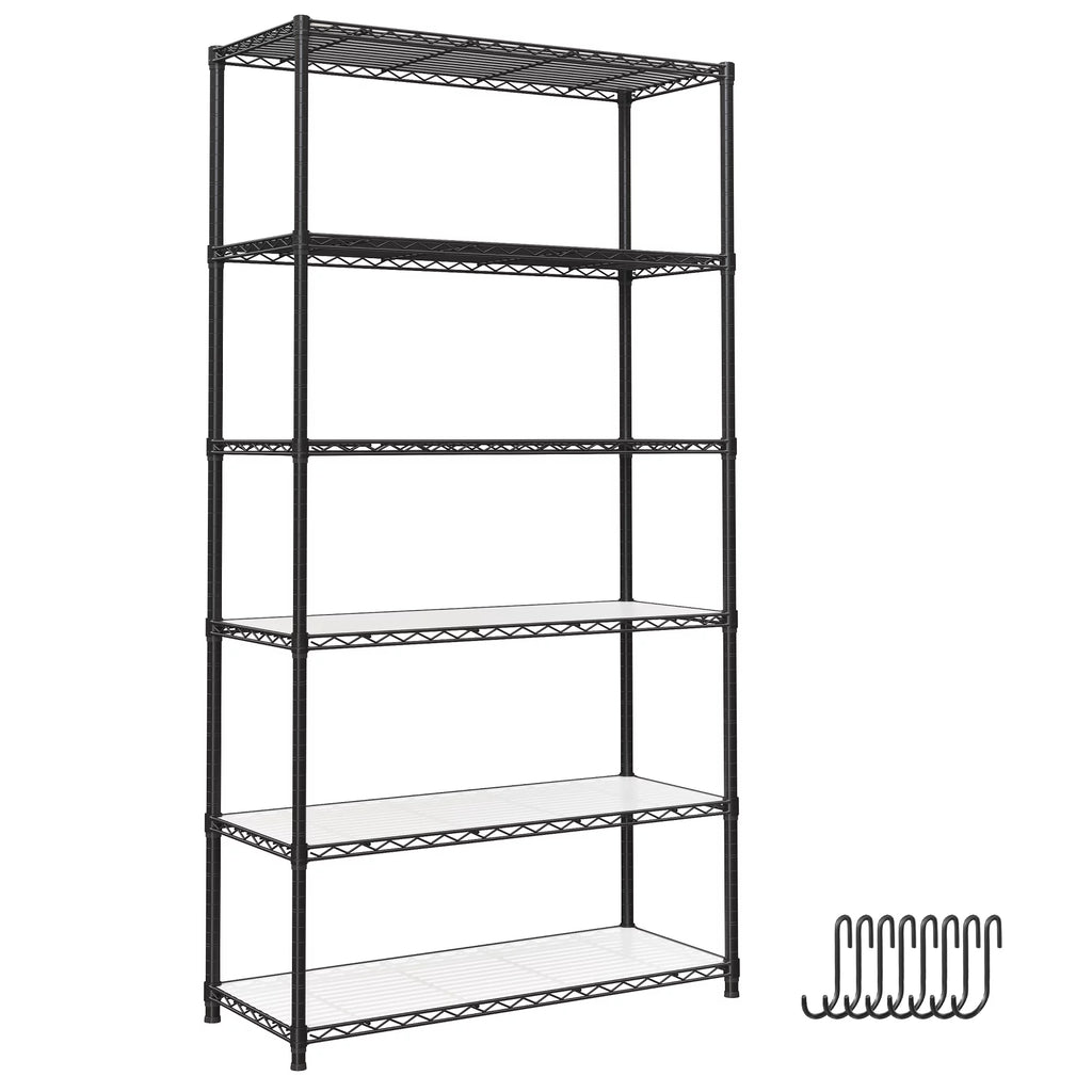 6-Tier Black Wire Shelving Unit N813754