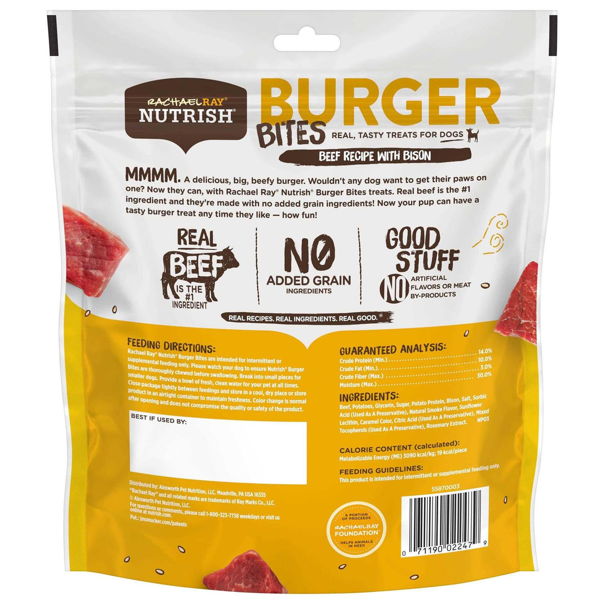 Beef & Bison Burger Bites Dog Treats X2186