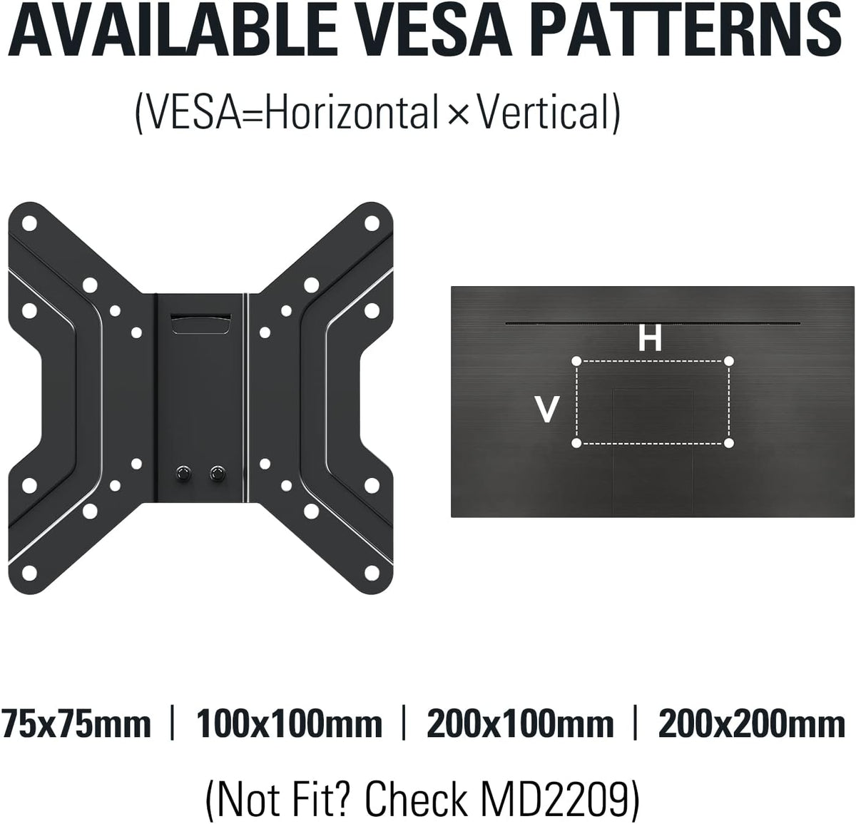 Full Motion Lockable RV TV Mount for 17-43 inch TV, VESA 200mm, 44 lbs, Pack of 2 L8763