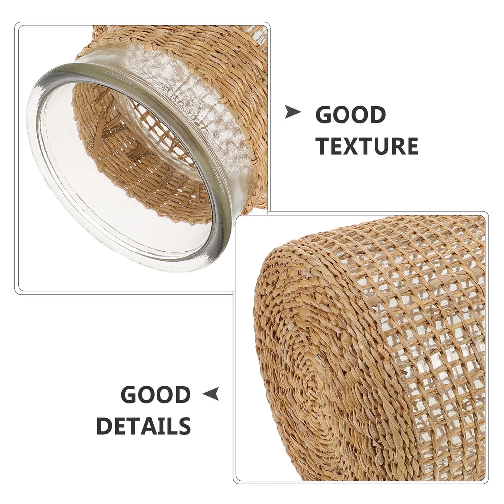 Woven Rattan Glass Vase I787176