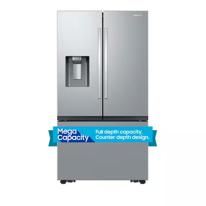26 cu. ft. Counter Depth 3-Door French Door Refrigerator with Ice in Stainless Steel U962819
