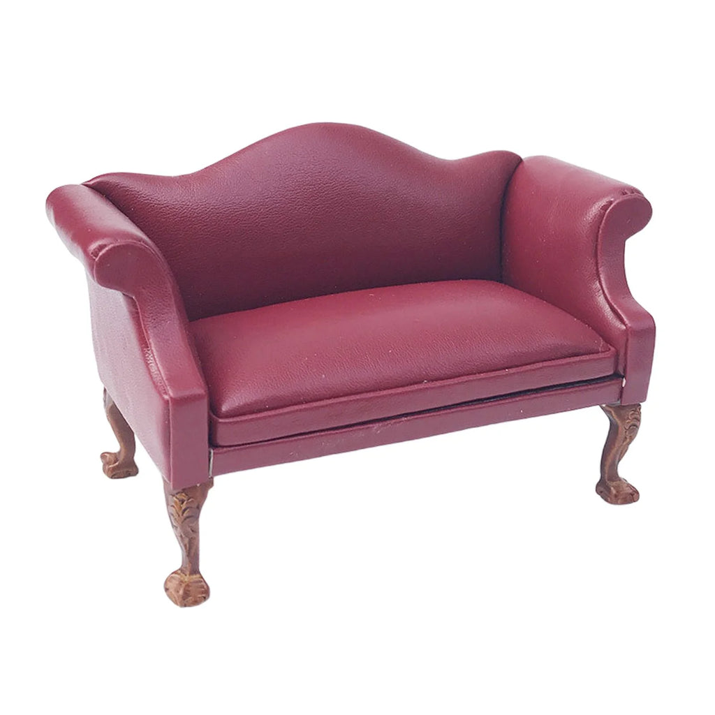 10.5cm Red PU Leather Arm Sofa Couch S447153