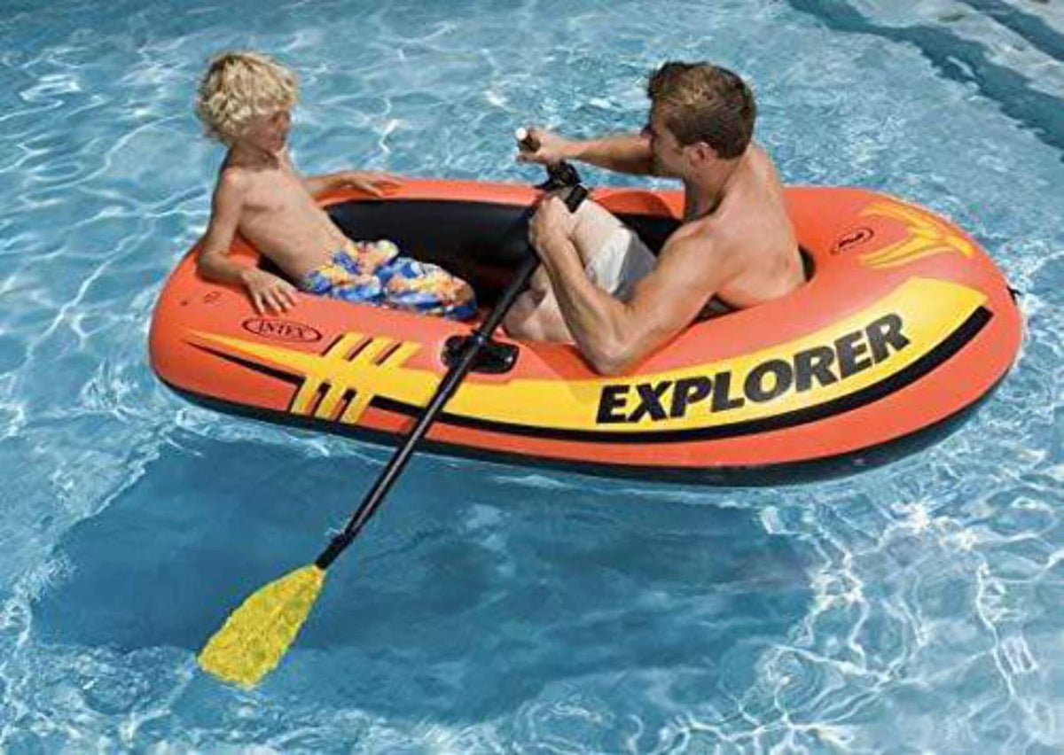 Inflatable Two Person Raft Set with Oars and Pump D2728