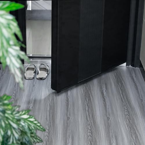Grey Wood Grain Peel and Stick Vinyl Flooring S37589