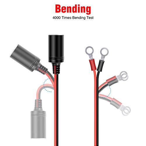 Female Cigarette Lighter Adapter Extension Charge Cable Y870011