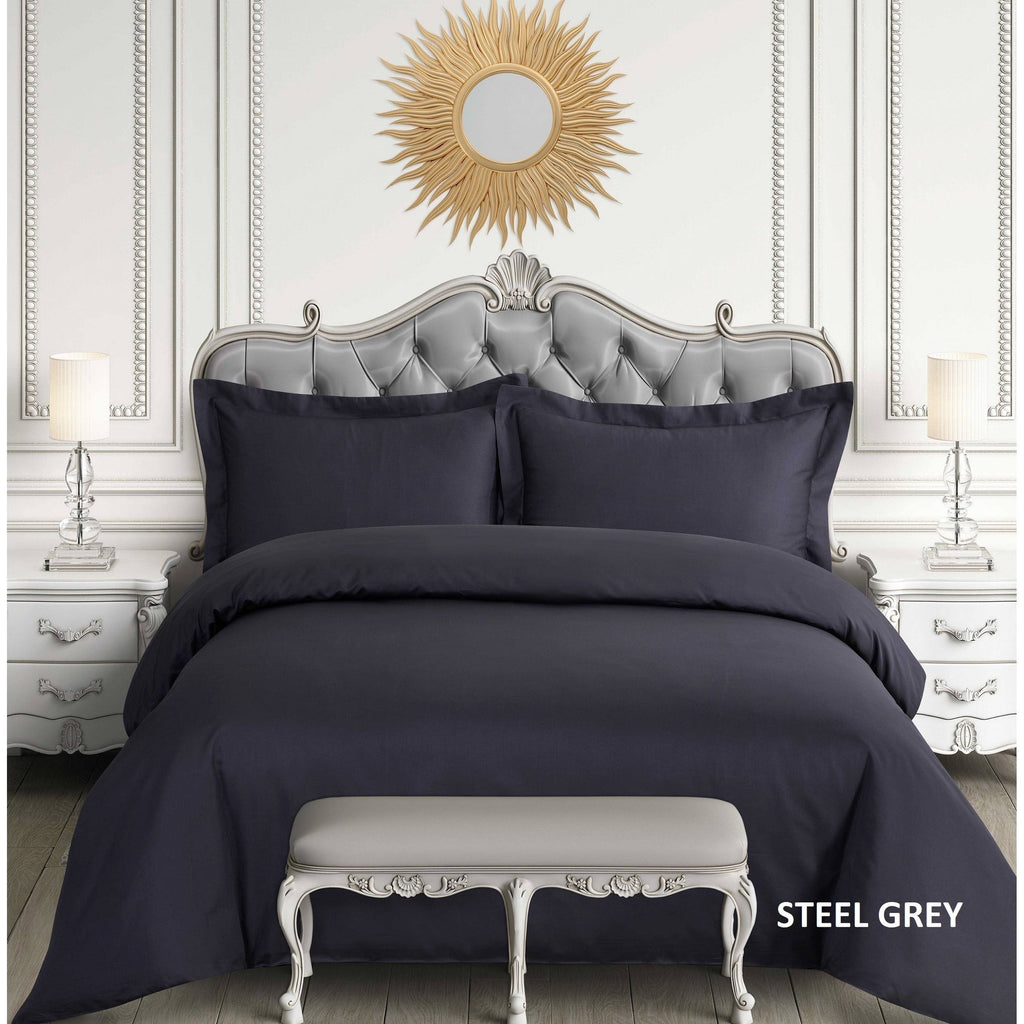 King Steel Grey Oversized Duvet Cover Set N40300
