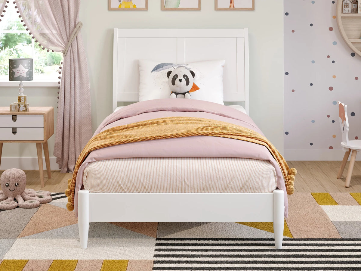 Twin Solid Wood Sleigh Platform Bed I650432