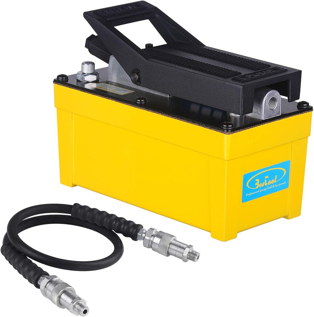 10,000 PSI Air Hydraulic Foot Pump with Hose J24872