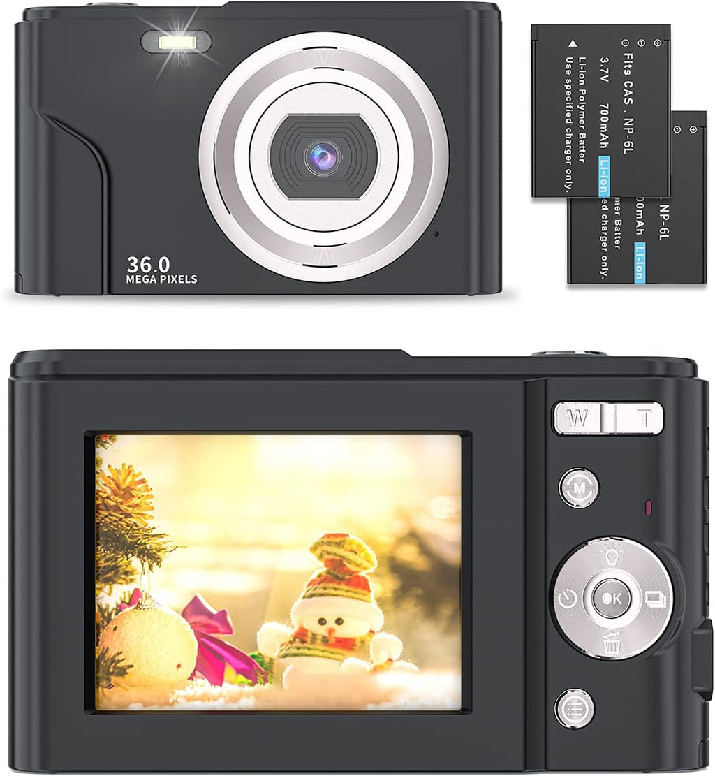 Black 36.0 Mega Pixels 16X Digital Zoom Compact Camera, Pack of 2 V1964