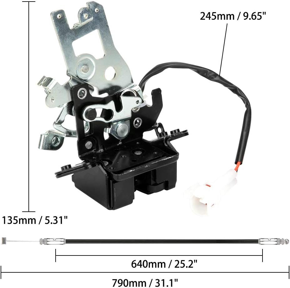 Integrated Liftgate Lock Actuator Rear Trunk Hatch Tailgate Latch with Cable Assembly Pack of 2 T277