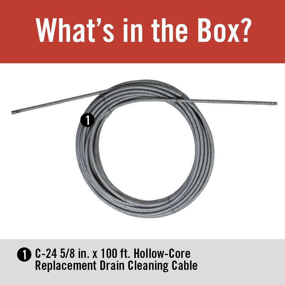 5/8 in x 100 ft Drain Cleaning Cable U261169