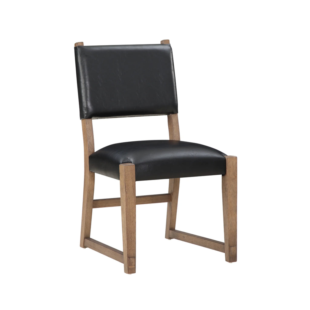 Dark Driftwood Wood Side Chair Set of 2 Y729214