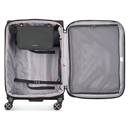 Black Softside Expandable Luggage with Spinner Wheels, Carry on 20 Inch U316778